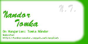 nandor tomka business card